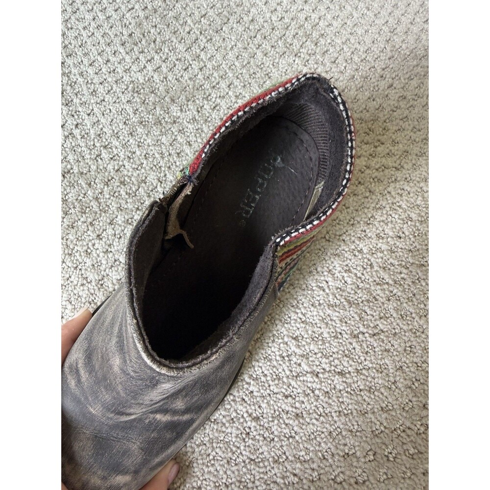 Roper Serape Heel Southwestern Cowboy Boots Western Booties Cowgirl Snip Toe - Picture 13 of 16